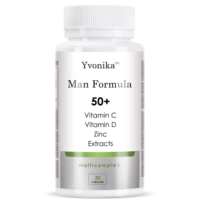 Yvonika Man Formula 50+, Мультивитамины для мужчин 50+, для взрослых
